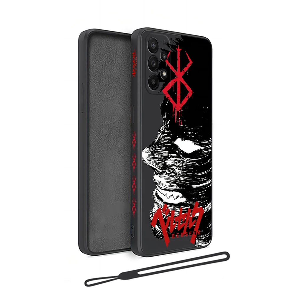 thumbnail image 1 of Funda de teléfono Berserk Anime para Oneplus Nord 3 2 9R 9 8T 8 7 7T Pro 6 5G, cubierta de silicona líquida con correa de mano, 1 of 5