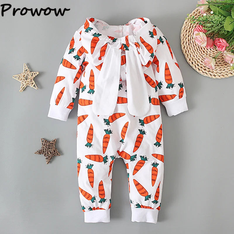 Baby Girl Bunny Romper Outfit - Cute Easter Rabbit Dress With Headband For Newborns