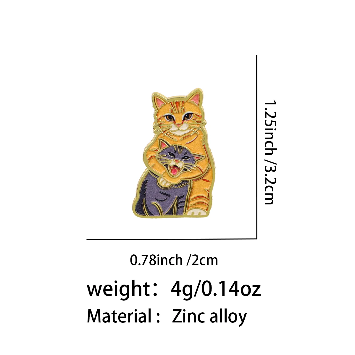 5pcs 귀여운 고양이 에나멜 핀 옷깃 핀 여성 의류용 동물 브로치 보석 금속 핀 배낭 모자 배지 액세서리