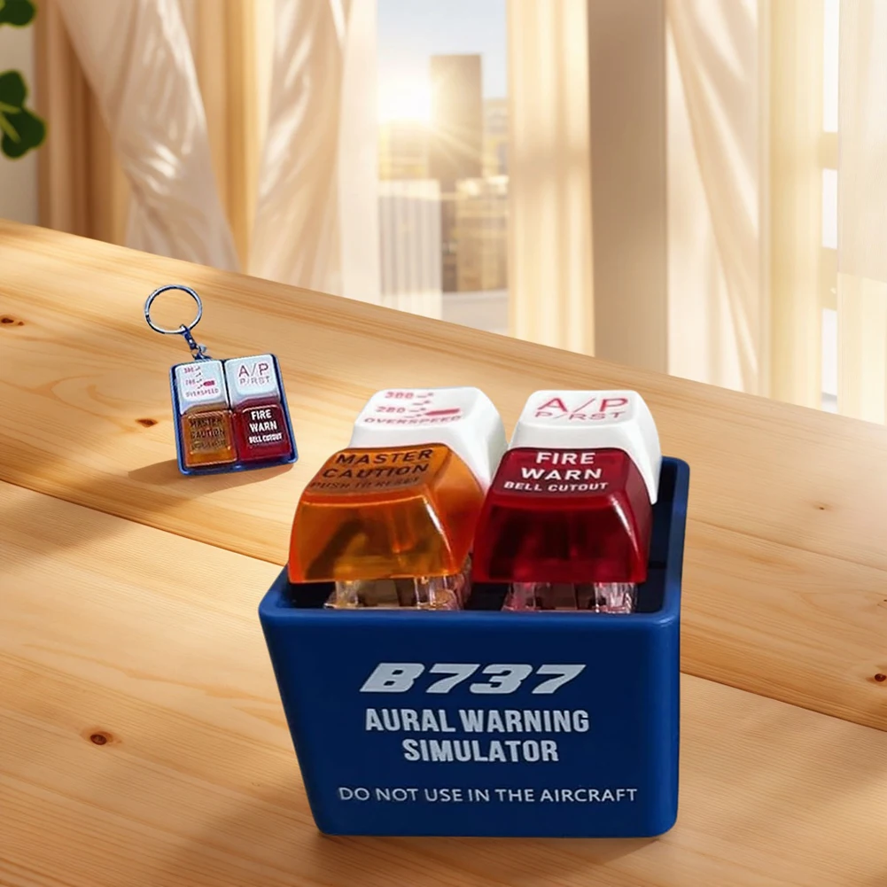 Emergencies Purse Ornament with LED Light Warning Sound Simulator for Aviation Fans Handbag Women Men