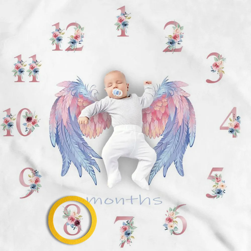 Tapestry Decorations Cartoon Pattern Infant Baby Milestone Photo Props Background Tapestry Play Mats Backdrop Cloth Calendar Photo Accessories Nordic, tapestry decorations