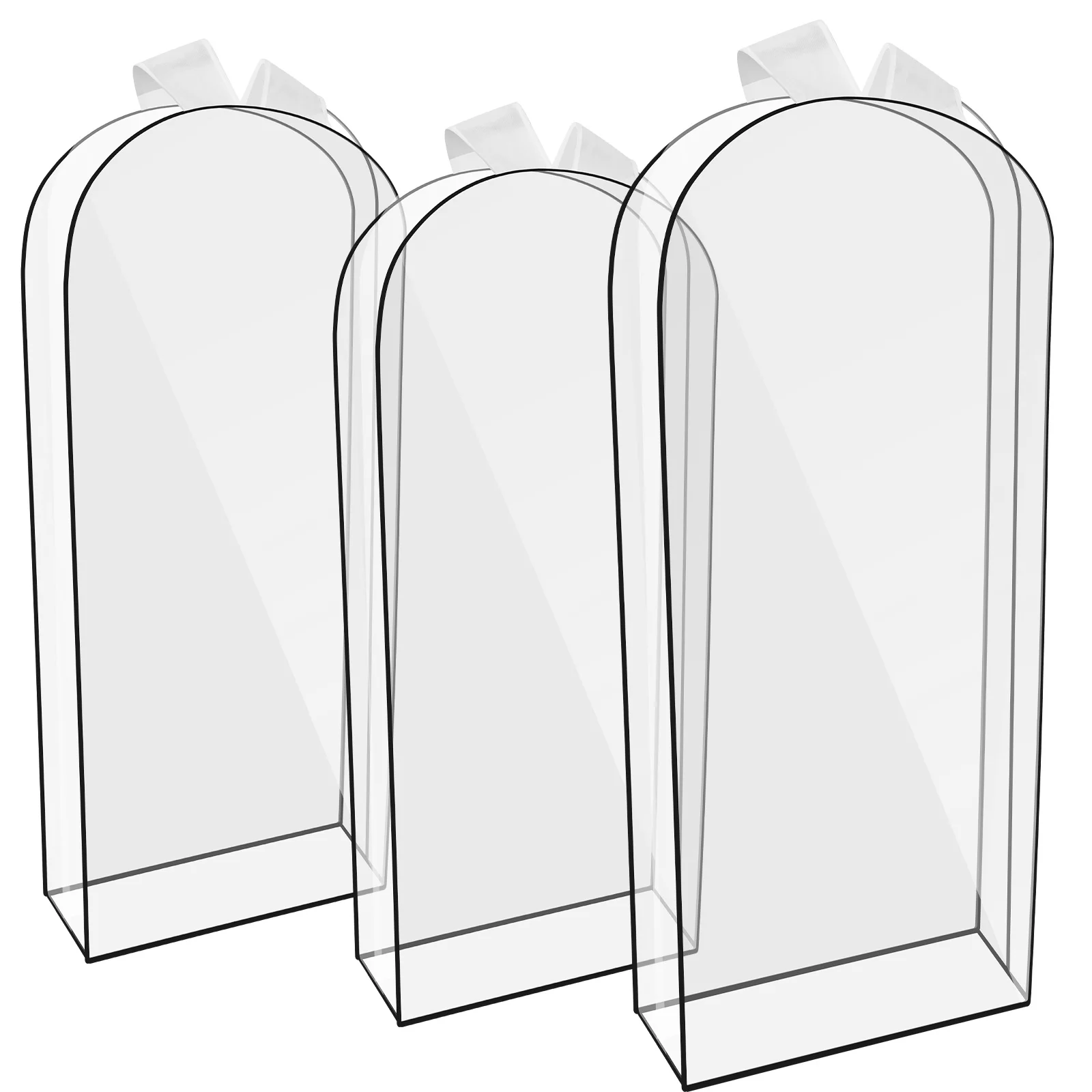 

3 шт., прозрачные мешки для одежды на молнии, 23,6 × 60,2 × 10,2 дюйма