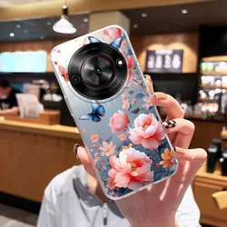 Clear Silicone Shockproof Phone Case with Stylish Print Design for ZTE Nubia Focus 5G (TM2826)