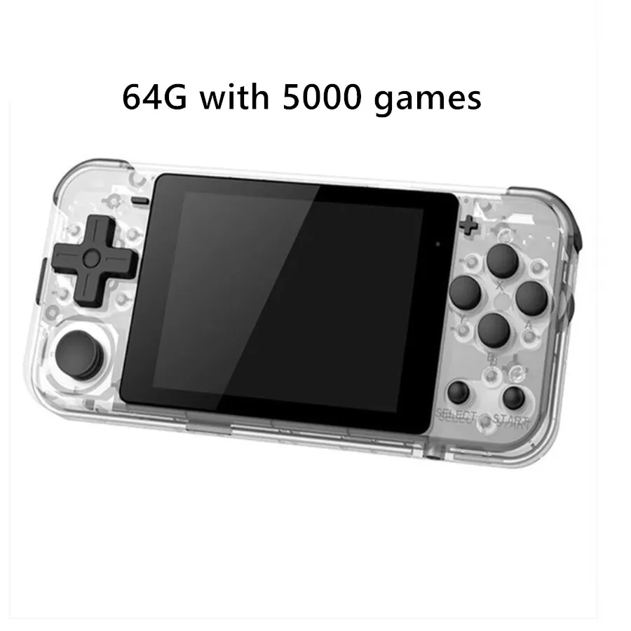 POWKIDDY Q90 3 Inch Mini Handheld Game Player Open System Retro Video Game Console PS1 FC 64G 5000 Games Consoles Gaming Box 