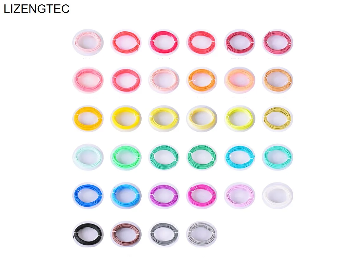 LIZENGTEC Non toxic Low Temperature PCL Filament 1.75mm 5 Rolls 10M per Roll Color Random Delivery for 3D Printer Pen ,
