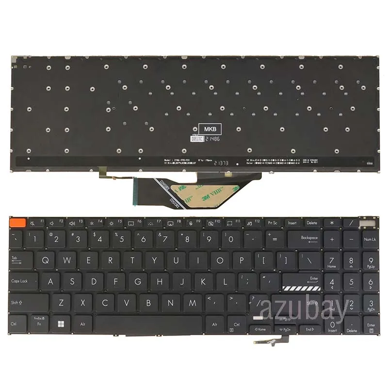 Teclado Retroiluminado para Asus Vivobook Eua e Reino Unido K3502za S5602za M5602za 0kn1-eh1us1221435020072 Asm21n63usj5281 0kn1-eh2uk1221485020361 - Imagem 2