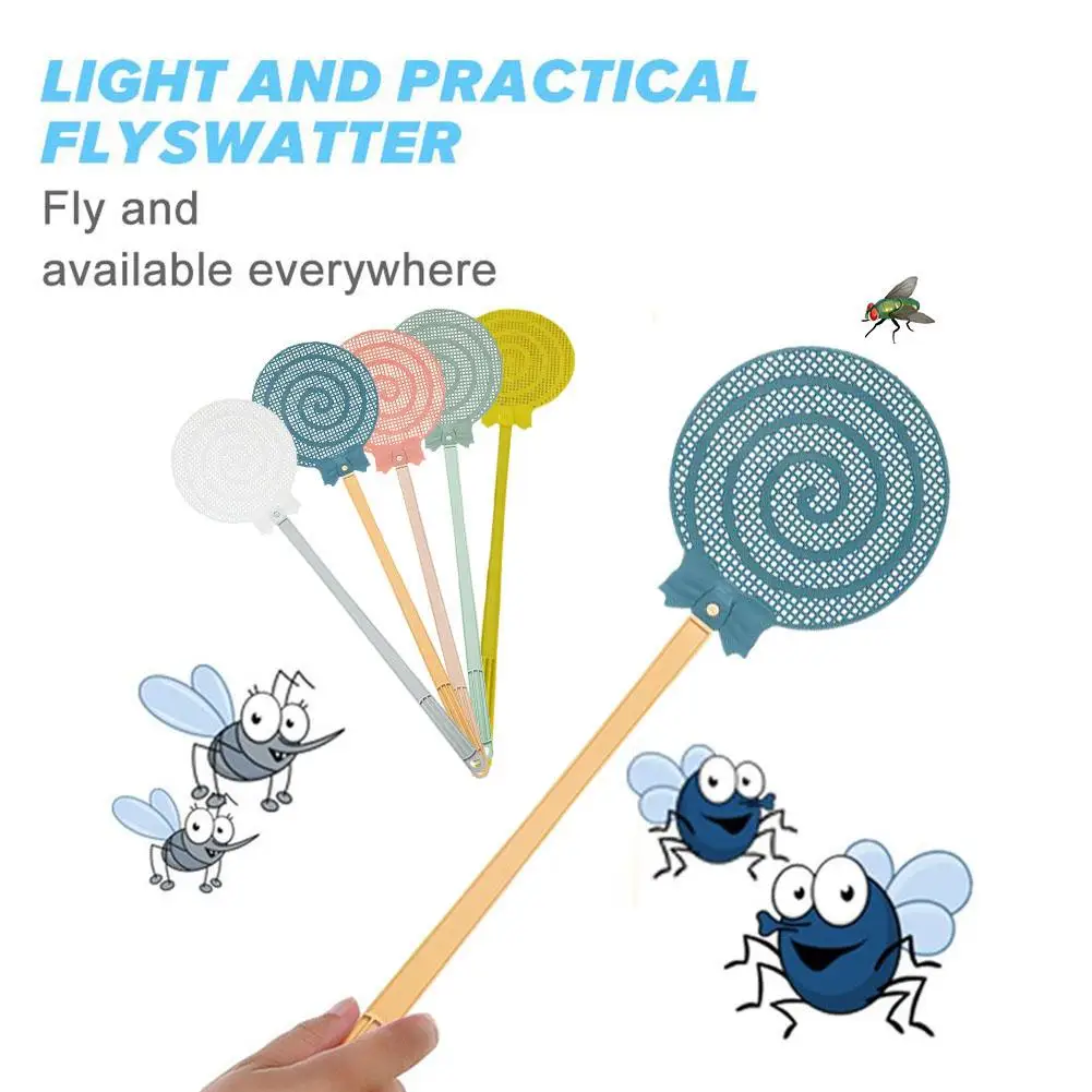 Fly Swatter Cute Shape Bug Swatter Plastic Plastic Fly Flyswatter Slip Design T1B4