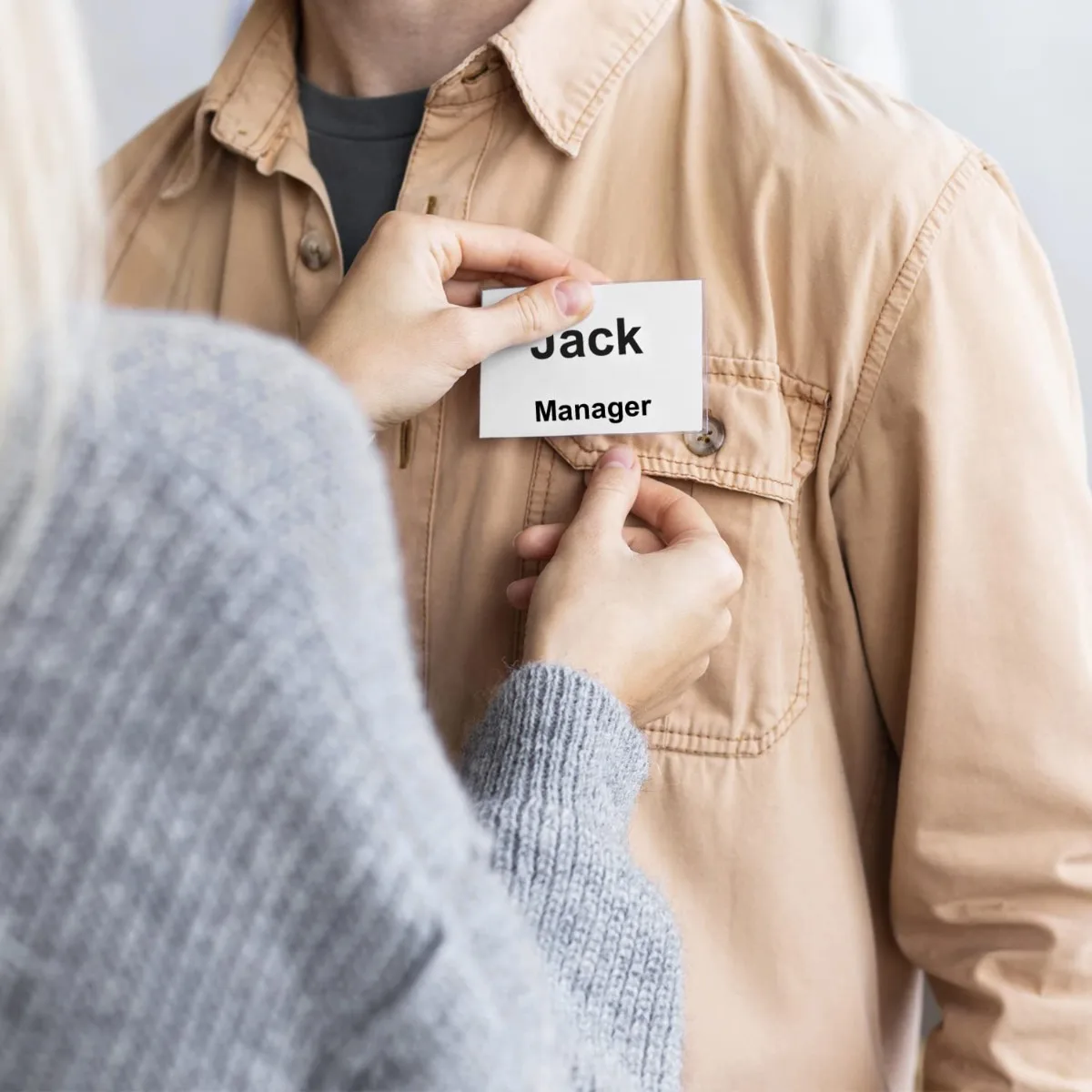 Magnetic Name Tag Holders with Magnets 100 Pack