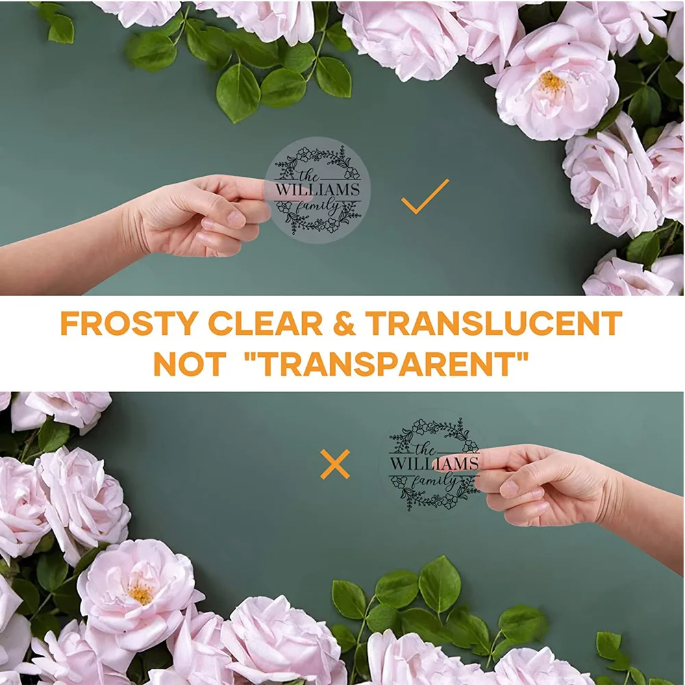 Printable Vinyl Sticker Paper for Inkjet Printer - Frosty Clear