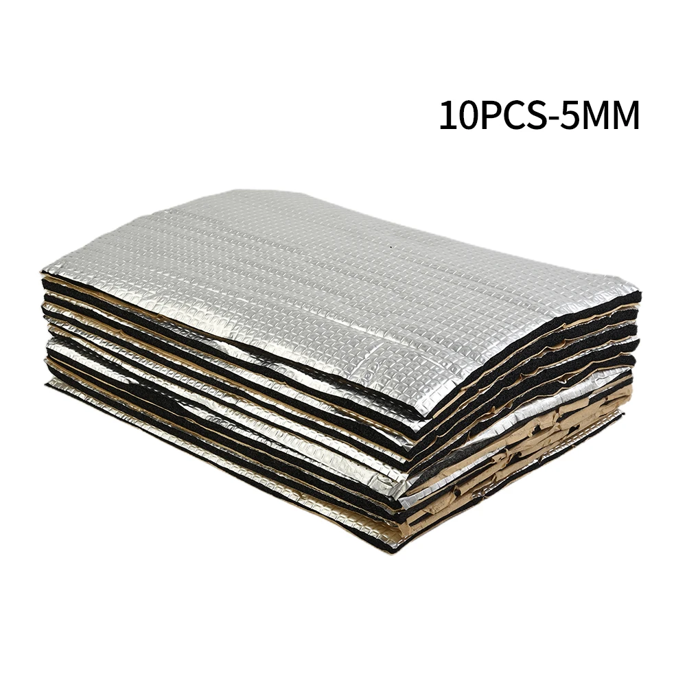 Sound Deadening Damping Mat Car Silent Compact Van Proofing 5mm Auto Sound Deadener Heat Insulation Mat 10 Sheets