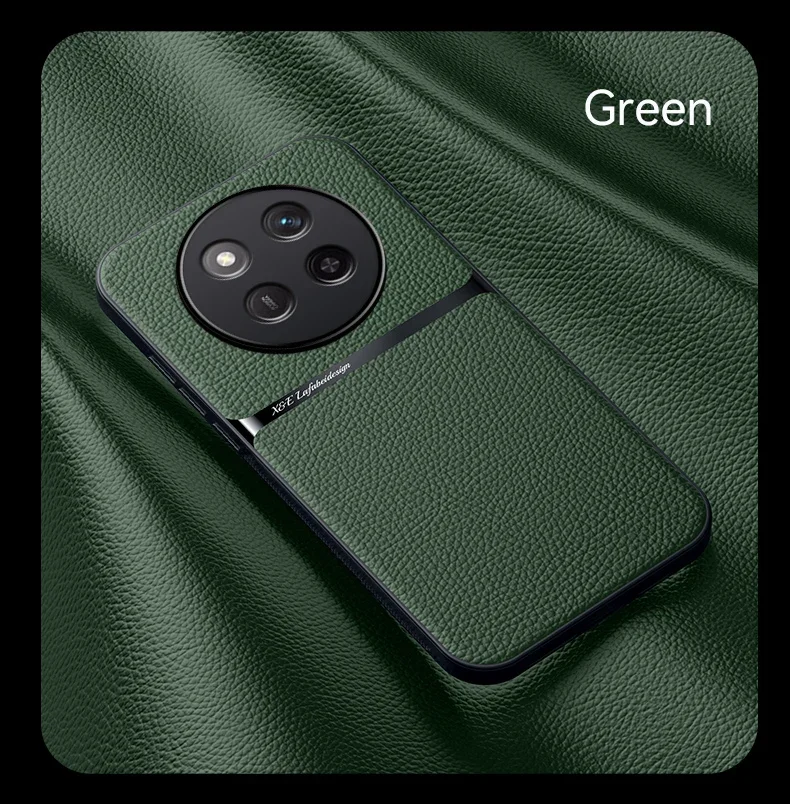 Magnetic Leather Texture Silicone Shockproof Car Protection Case