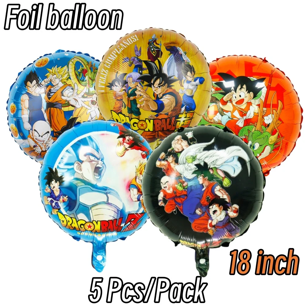 thumbnail image 1 of Decoración de fiesta de cumpleaños de Dragon Ball, globos de Son Goku, vajilla, platos de papel, servilletas, vasos, suministros para fiestas, juguetes para regalo de niño, 1 of 5