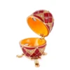 QIFU New Arrive Red Faberge Egg Home Decoration Trinket Boxes 3