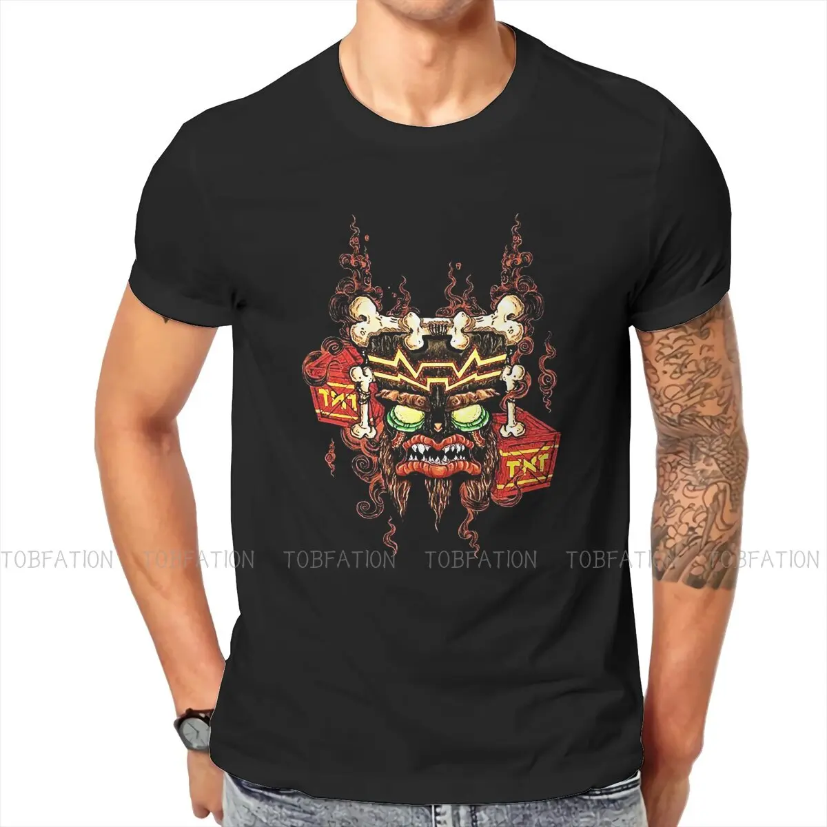 Crazy Dog Racing Serie Popolare Maglietta Grafica Crash Bandicoot Gioco Stampa Top Maglietta Per Il Tempo Libero Maglietta Maschile Idea Regalo Specia
