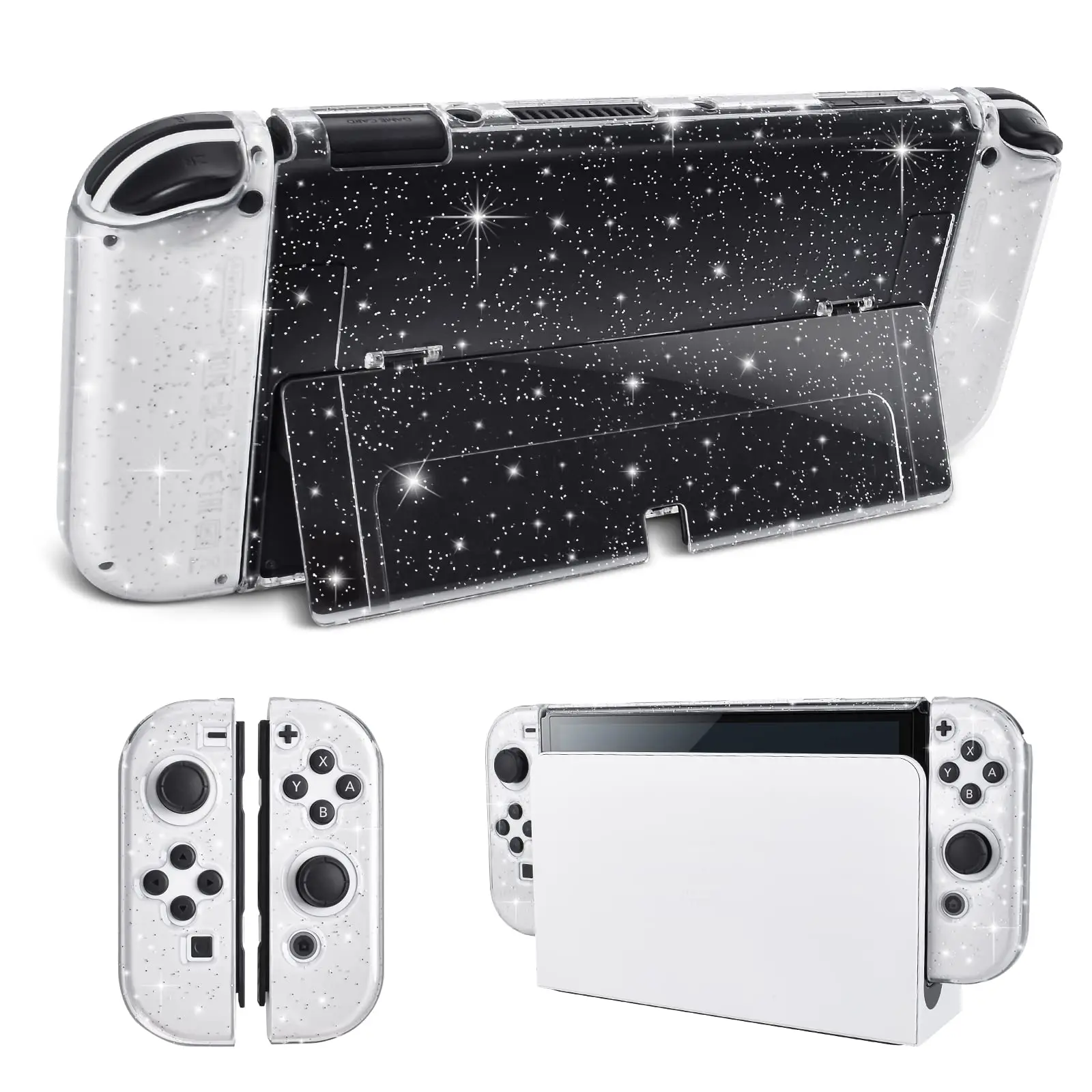 Weiche Schutzhülle Hülle für nintendo switch lite tpu Silikon mit Griff  kappen Kristall glitter - AliExpress