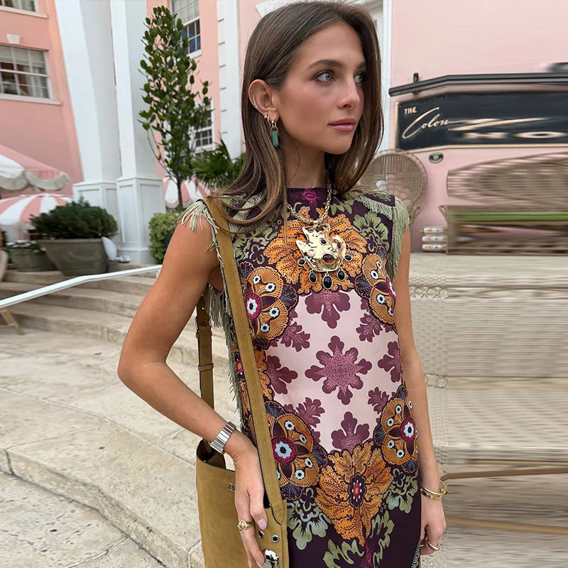 Holidays Printed Women's Dress Sexy Fringed Sleeveless Slim Irregular Female Dresses 2026 Spring Summer Chic Split Lady Robe S2ce4157e4f47453dbdf1b1fd420953d7l