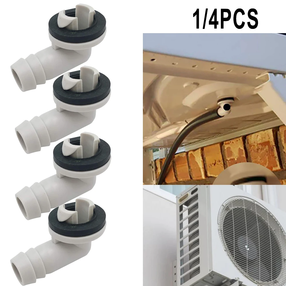 

Plastic Air Conditioner AC Drain Hose Connector Elbow Fitting & Rubber Ring Kit Air Conditioning Drain Pipe Fittings