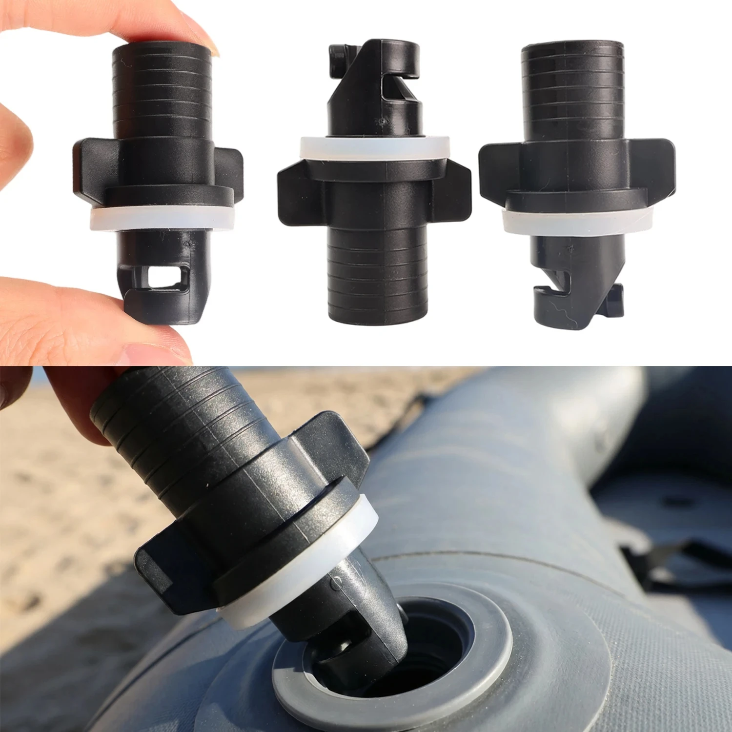 1pcs Paddle Board Adapter Durable Inflatable Boat Kayak Air Valve Leakproof Hose Connector Plastic Surfboard Air Pump Valve