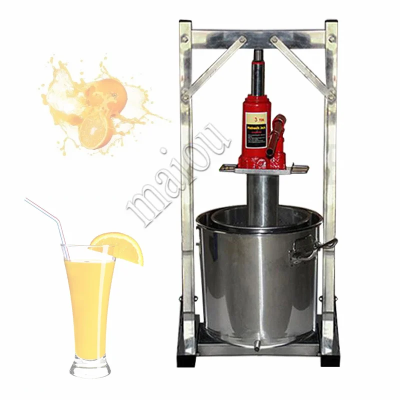 

36L Capacity Fruit Juice Cold Press Juicing Machine Stainless Steel With Jack Manual Grape Pulp Juicer Machine Commercial