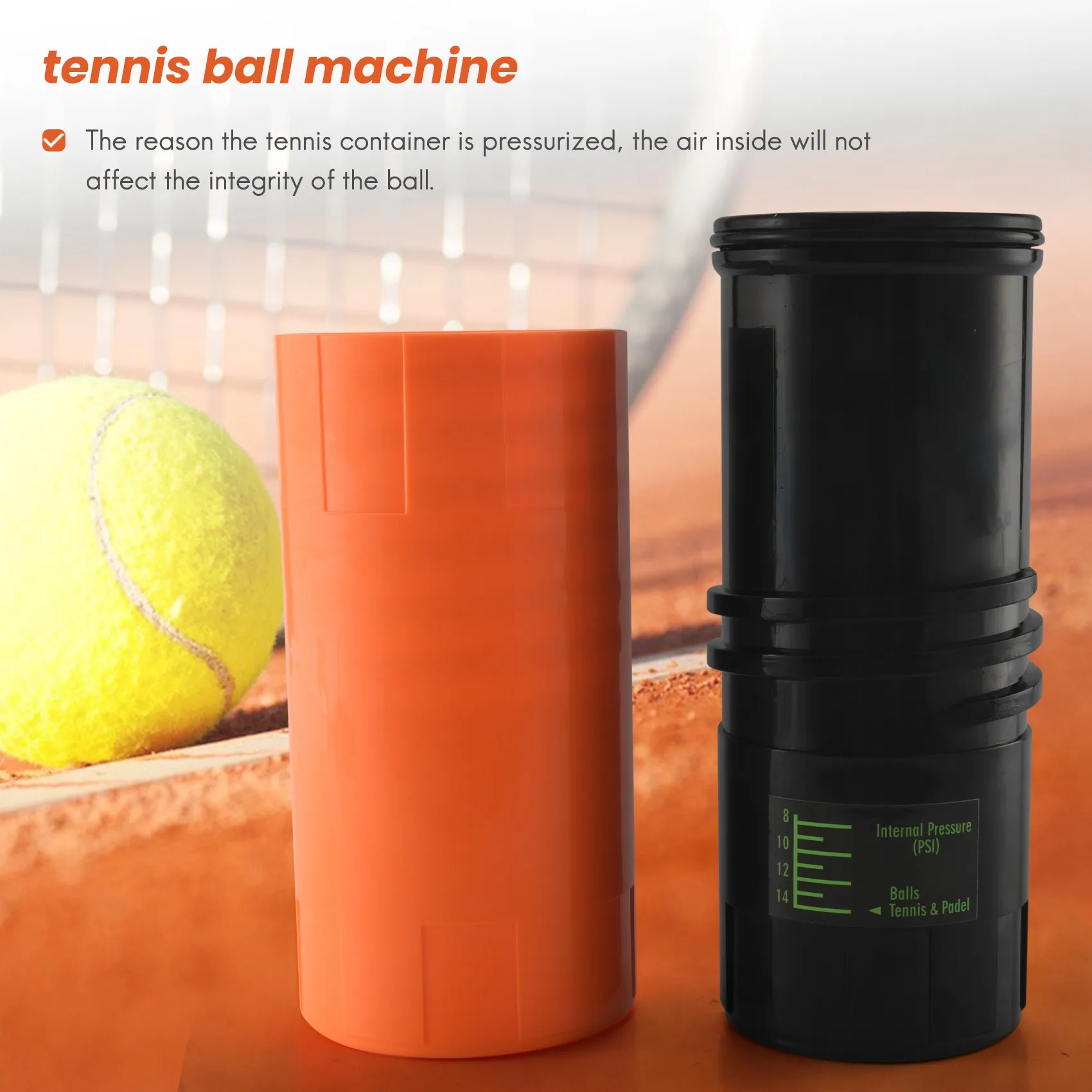 Tenis bál saver - skladovat tenis koule čerstvý a bouncing nový oranžová