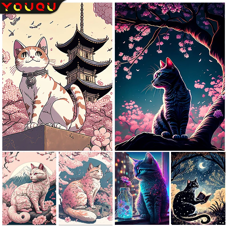 

Алмазная живопись YOUQU, мозаика с животными, картина «сделай сам», 5D алмазная Вышивка крестиком, украшение для дома, красивый подарок
