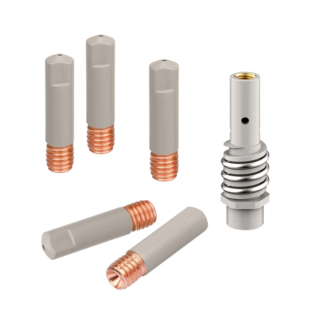 MB 14/15AK beschichtetes Schweißwerkzeug, 0,8–1,2 mm, violettes Kupfer, leitfähige Düse, isolierende Hülse, Verbindungsstange, Schweißzubehör – Detail 7