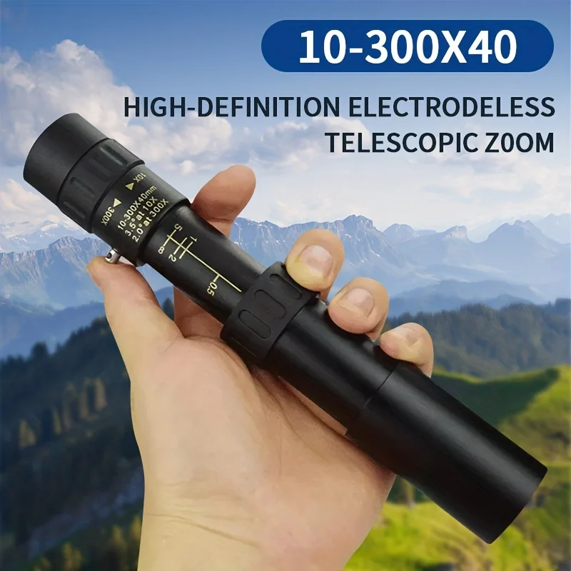 

10-300×40 Zoom Monocular High Definition Retractable Telescope For Travel Birding Watching