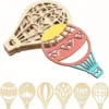 30 Pieces Unfinished Hot Air Balloon Wooden Decorations Hot Air Balloon Wooden Cutouts For DIY Home Decorations 2