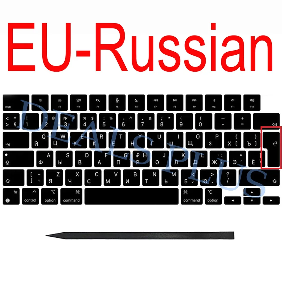 Macbook Air M4 Qwerty CTBDZ Touches De Clavier De Rechange Pour MacBook Air 13" 15" M4 A3240 A3241 Disposition Britannique 2024-2025 (minuit Macbook Qwerty