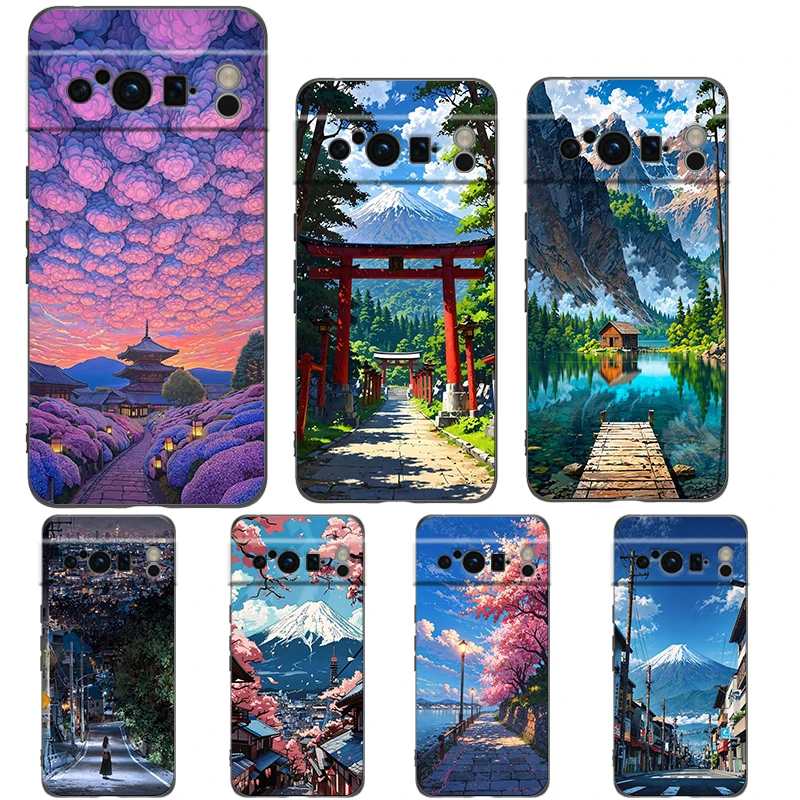 Landscape Japan Series Aesthetic Scenery Phone Case - Soft Shockproof TPU Cover