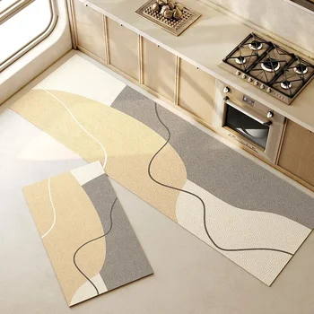 Tappetino da cucina Tappetino in PVC impermeabile a prova di olio Tappetini lunghi per la decorazione della casa Tappeto in pelle antiscivolo personalizzato Alfombra Cocina 1