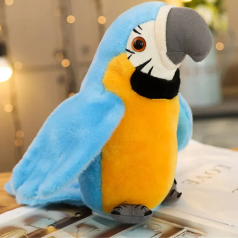 Simulation Plush Toy Parrot Bird Plush Stuffed Doll Children's Toy Cute Animal Birthday Toy Christmas Party Gift for Children 5