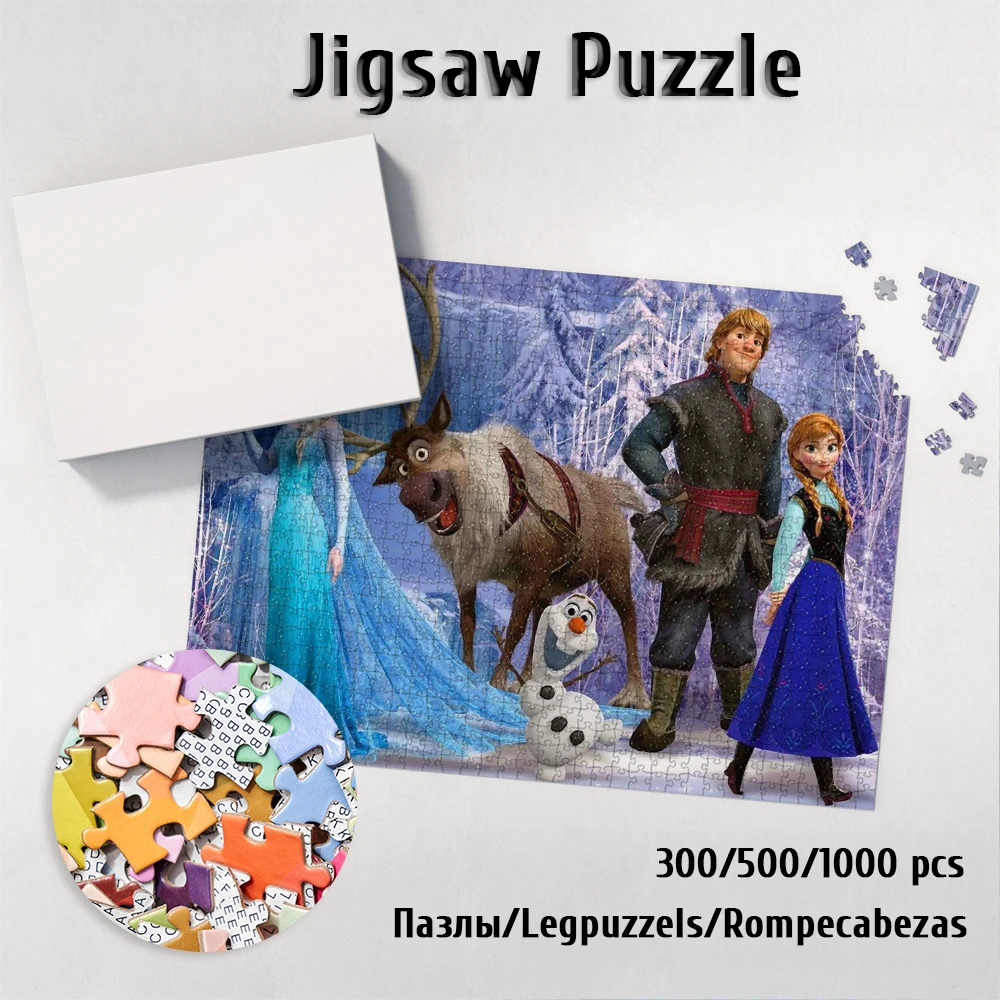

Пазлы из фильма Disney «Холодное сердце», Мультяшные игры и головоломки Эльзы и Анны, настольные игры Принцессы Диснея, игрушки-фиджеты для обучения
