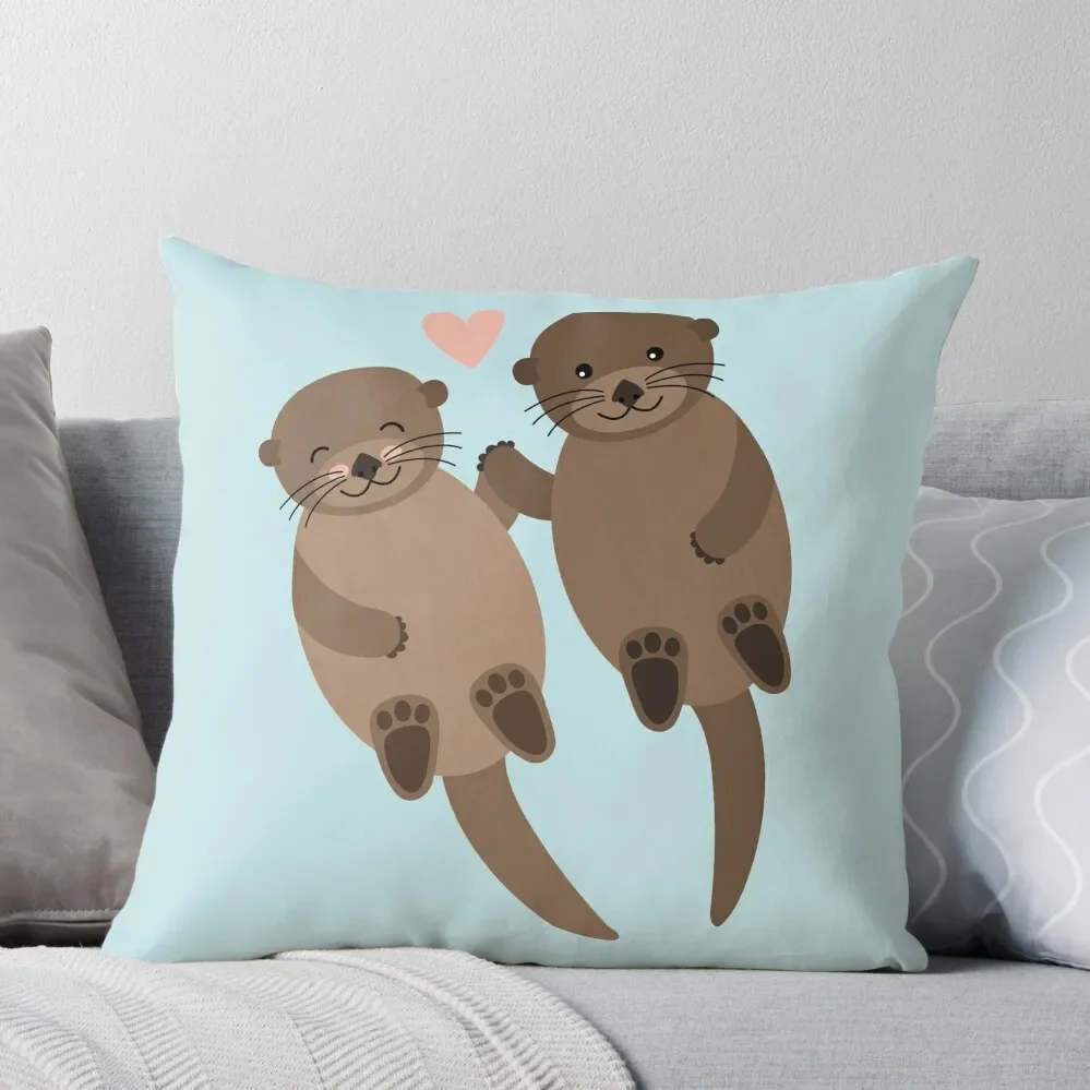 

Otters Throw Pillow Christmas Pillows Decorative pillow case