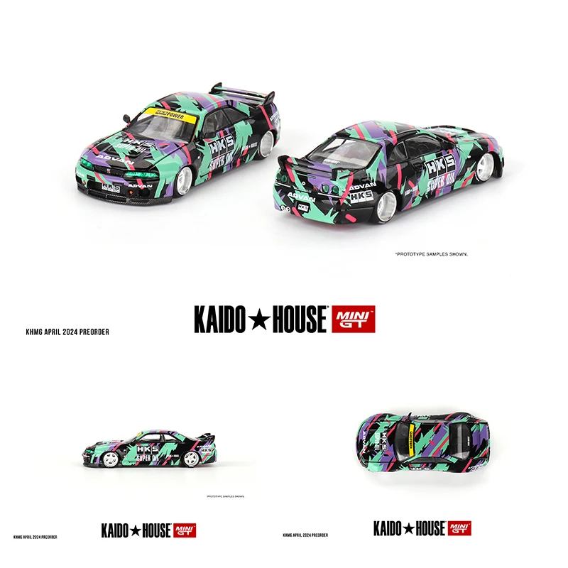 MINIGT Kaido House In Stock 1:64 NSX CIVIC M3 Skyline R34 EF GTR 510 WAGON R33 Carbon Openable Hood Diecast Diorama Car Model 2