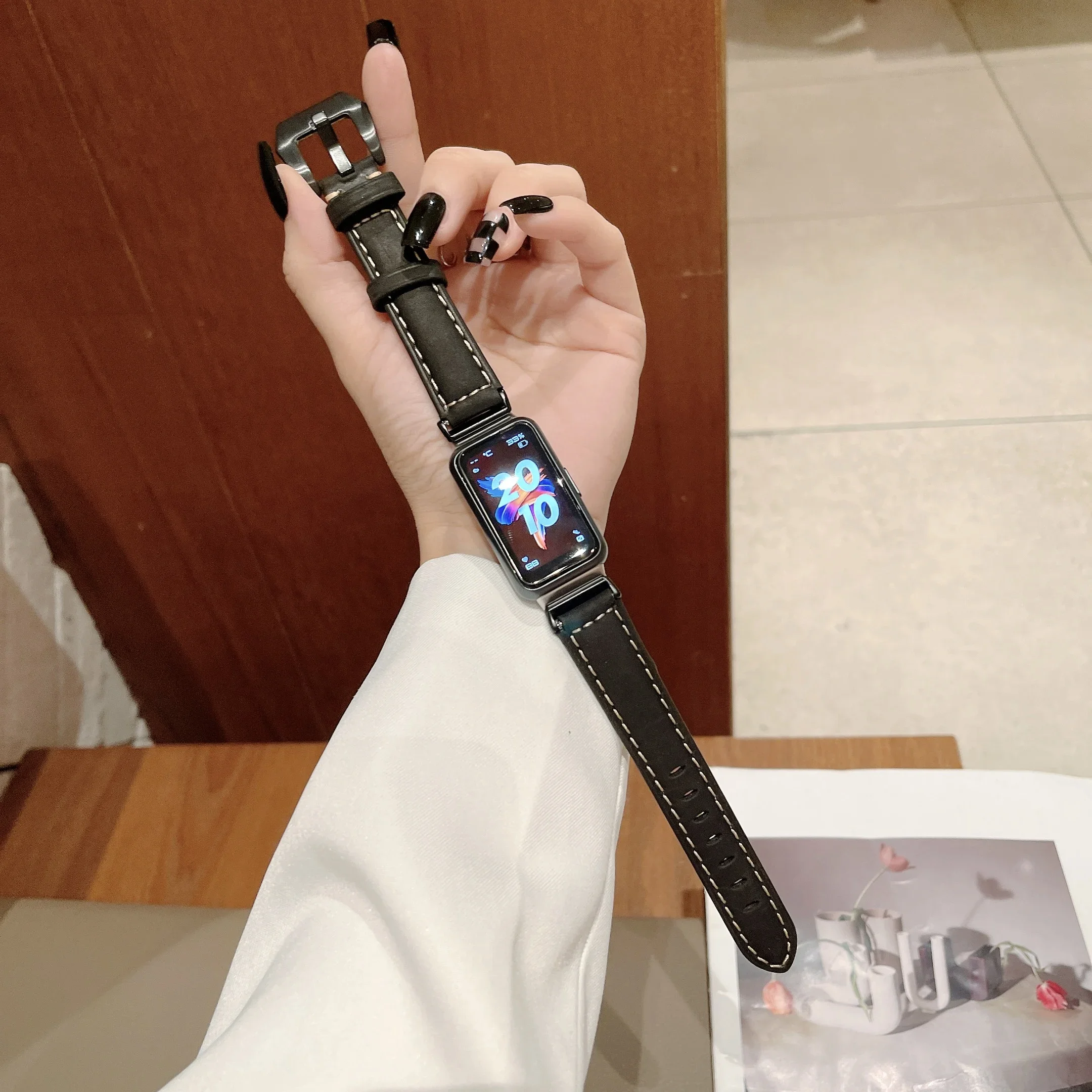 Leather Strap for Huawei Watch Band 7 Sport Smart Bracelet Replacement for Huawei Band 7 Strap Belt Correa Accessories Wristband