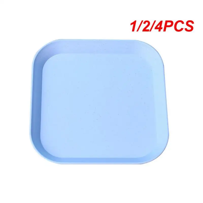 1/2/4 Pz Piatto Di Osso Di Spiedo Piatti Di Paglia Di Grano Spuntino Domestico Piatto Dim Sum Frutta Dado Disco Anti-Caduta Piatto Di Plastica Quadrat