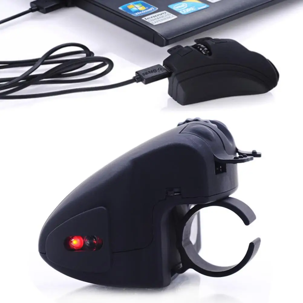 Wireless Finger Mouse Rechargeable Pocket Ring Mouse Mini USB For PC Laptop Tablet