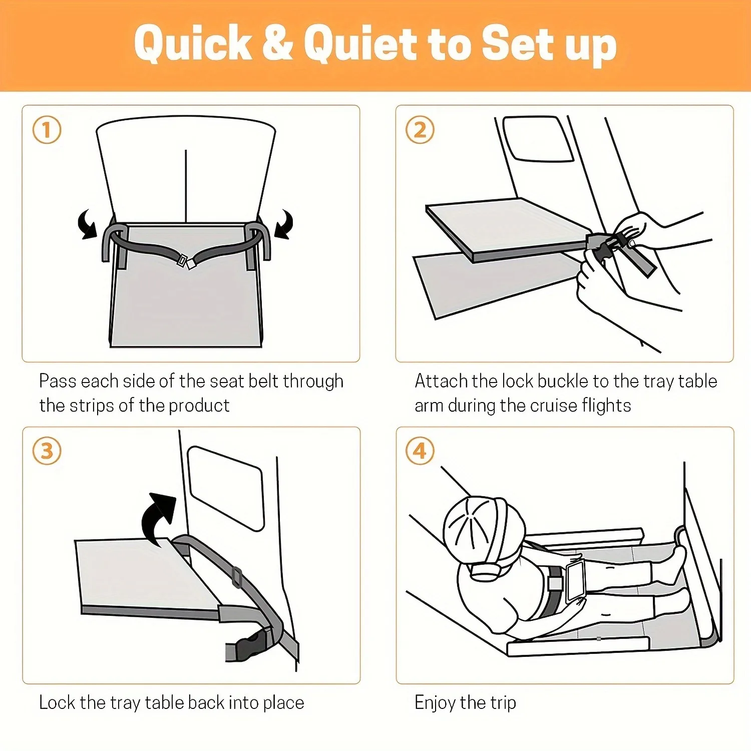 Airplane footrest for traveling anti-slip design seat extender