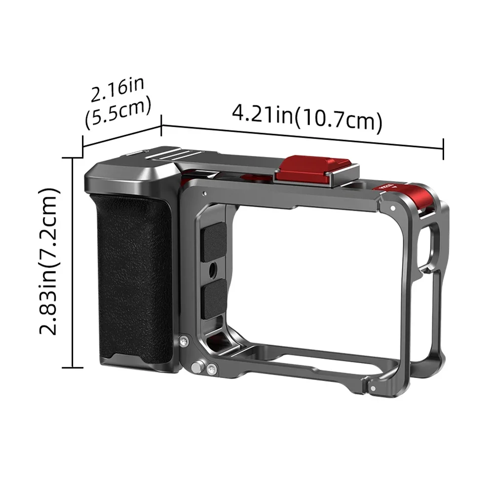 For Insta360 Ace Pro/2 Metal Camera Grip Mount Detachable Quick Release Camera Rabbit Cage Comfortable Grip Camera Frame