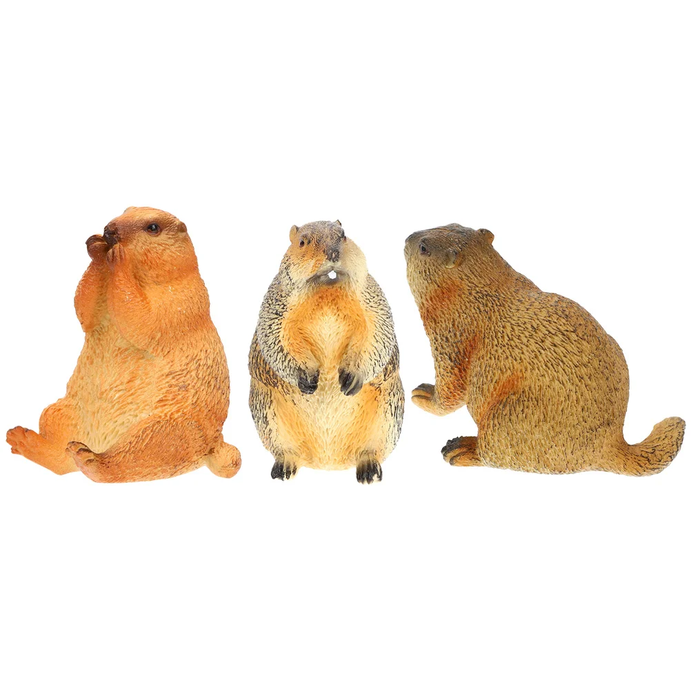 

Garden Groundhog Statue Small Groundhog Figurines Simulation Groundhog Model Plastic Groundhog Wild Animal Figurine Desktop