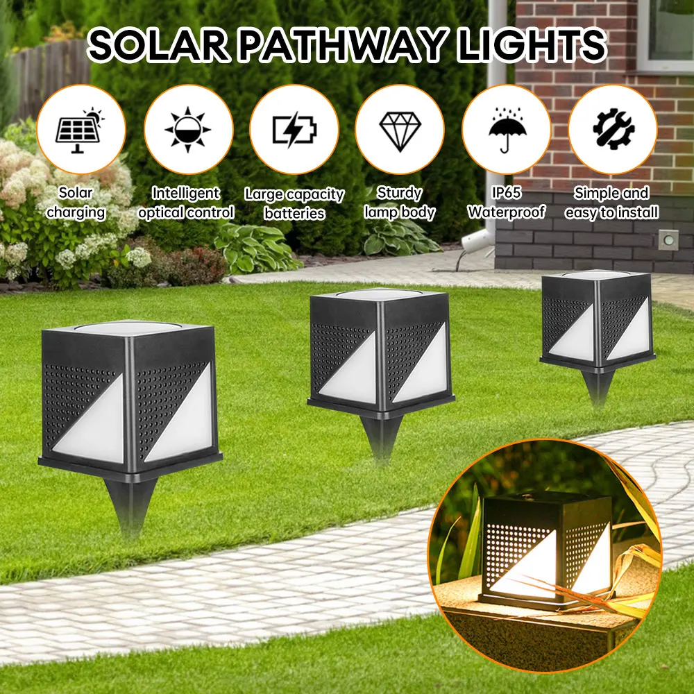 

Solar Path Lights Bright Solar Pillar Lights Waterproof Garden Decorative Landscape Lights Sidewalk Driveway Patio Lawn Lamps