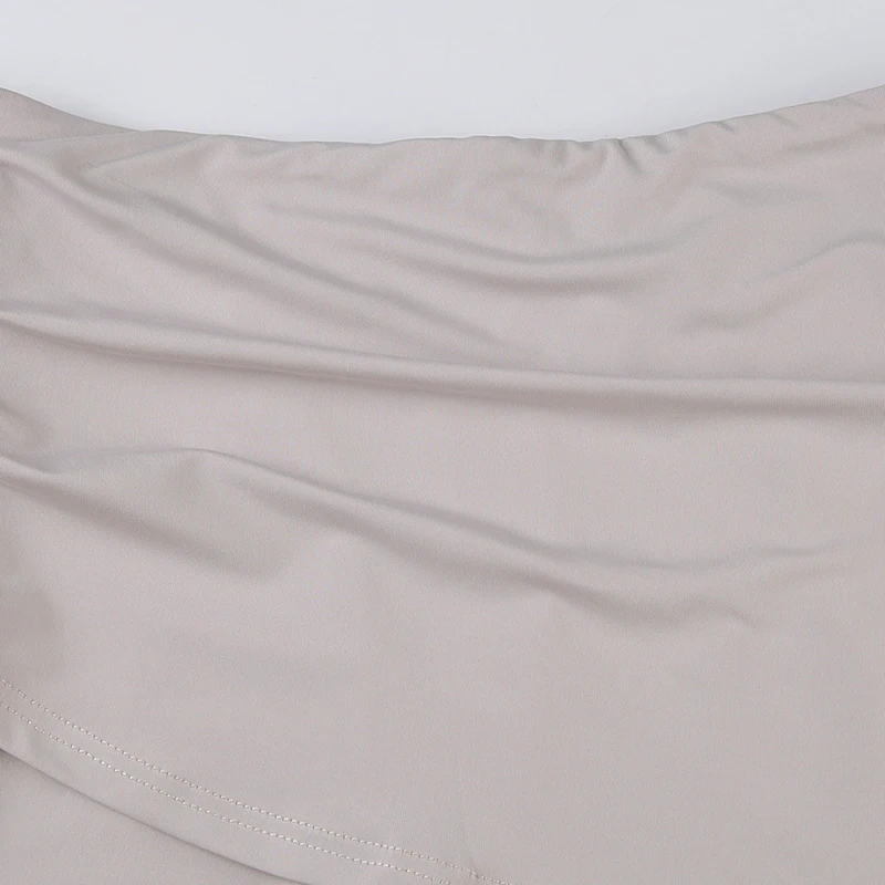 Solid High Waisted Asymmetrical Long Skirts Women Summer Holiday Vacation Clothing