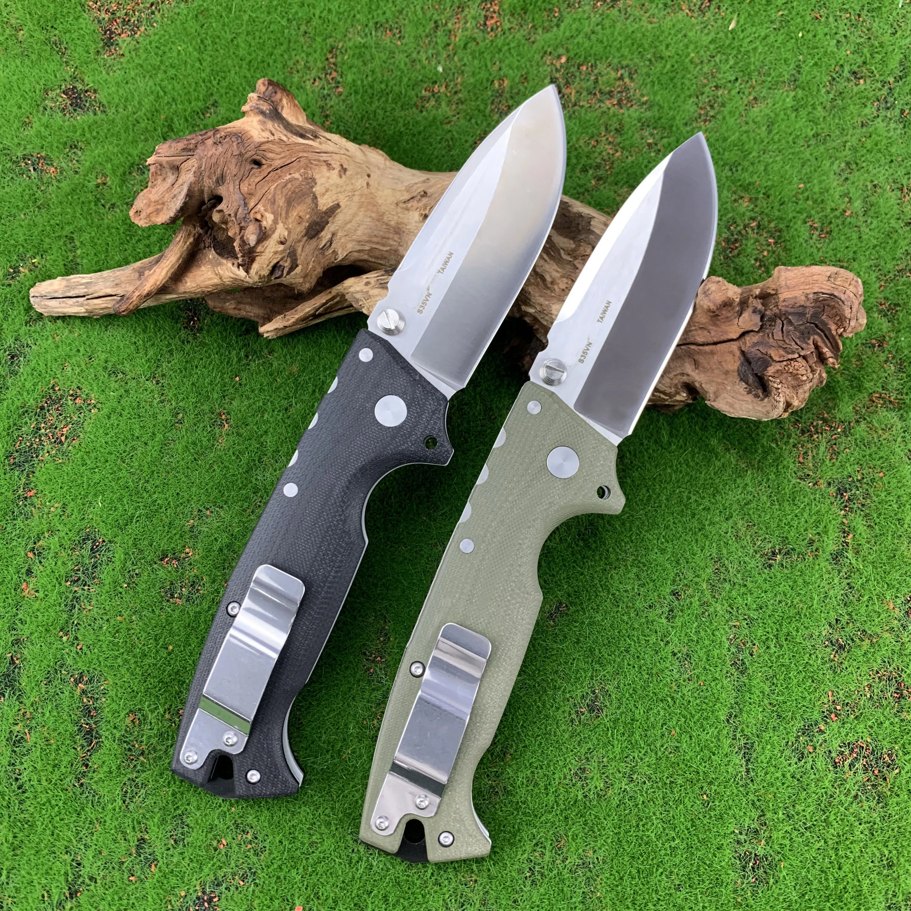 Cold AD10 Folding Knife S35VN steel Survival Tactical combat Outooor Knife EDC Hunting Portable self-defense Tools 4