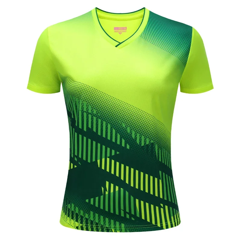 Badminton Table Tennis Shirts Women Gym Workout Sports Short Sleeves Quick Dry Ping Pong Elastic V Neck Jerseys