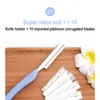 Folding Eyebrow Trimmer Safety Mini Portable Painless Face Razor Shaver Eye Brow Cutters Shave Hair Makeup Tool With 10 Blades 2