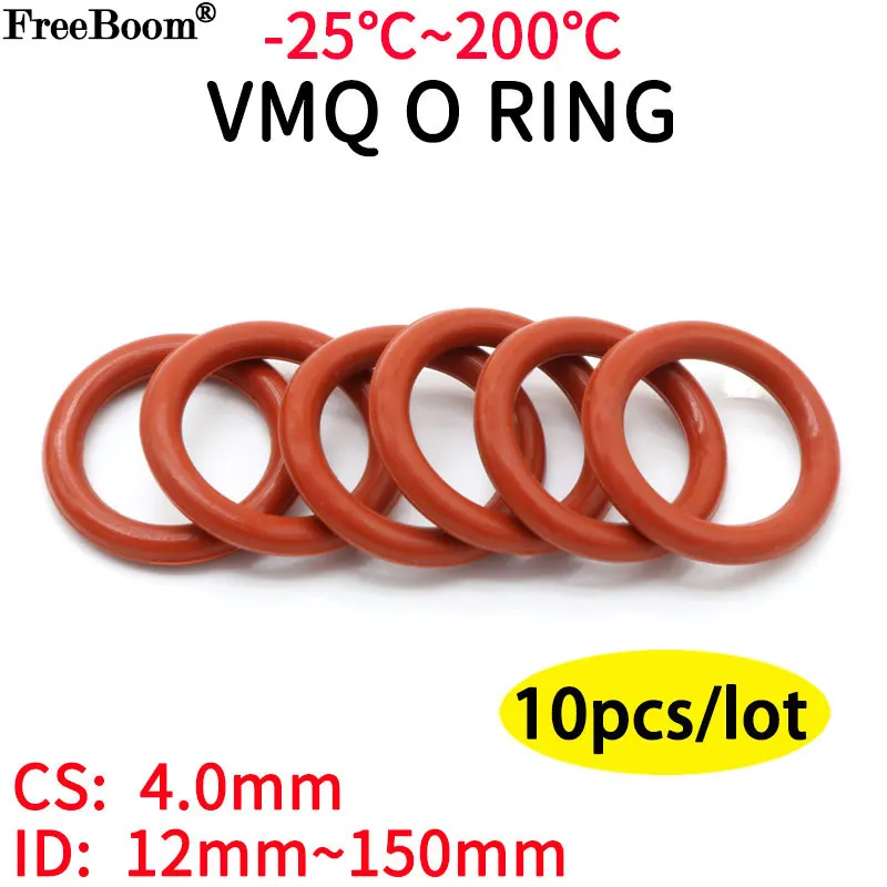 20 Stück VMQ Silikon O-Ring 30x20x5mm - Rote Dichtringe Für Industrie & Auto