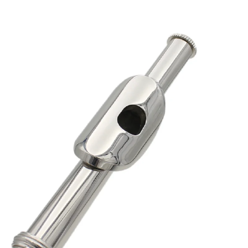 Silver C key 16 hole piccolo white copper pipe body plus E key western musical instrument