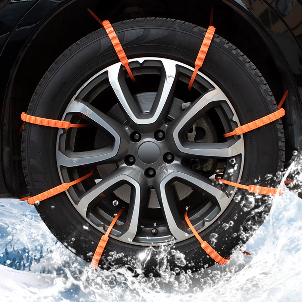 10Pcs Winter Car Snow Chain Anti-Slip Emergency Anti-Skid Tire Chains Nylon Car Winter Tyres Wheels Snow Chains Auto Accessories