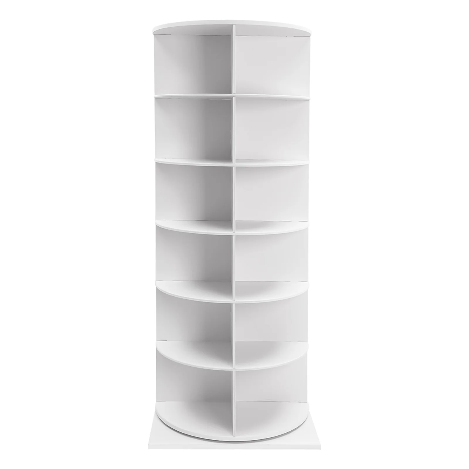 6-Tier Spinning Shoe Rack - 360° Rotating Holds 24 Pairs | Dust Cover for Entryway/Closet | Space-Saving Organizer